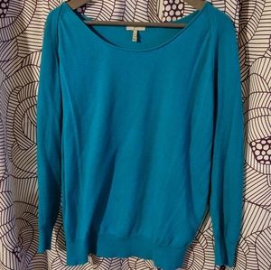 comfy teal joie 24% wool sweater w/small hole